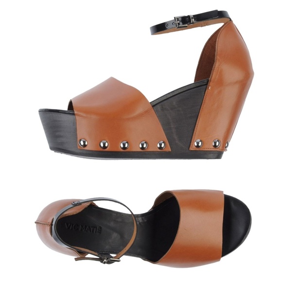 Vic Matié Ankle Strap Platform Sandals - Picture 1 of 3